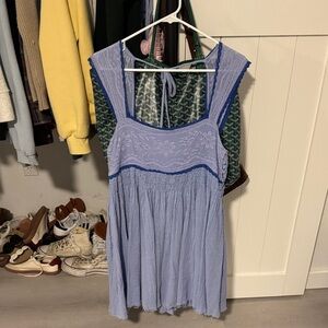 Free People Blue Sleeveless Dress